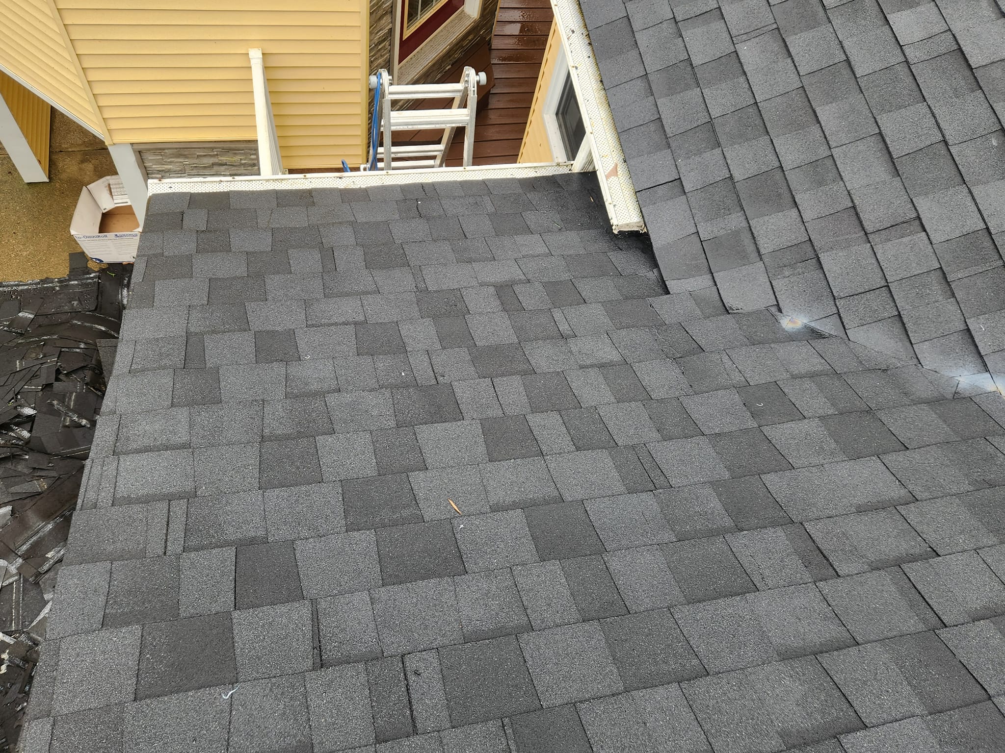 Completed roofing project